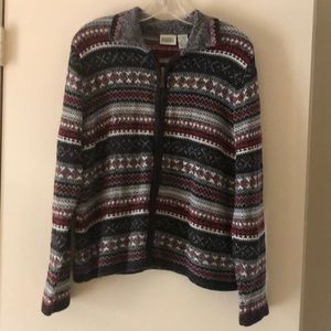 Classic Elements Winter Zip Up Sweater. Sz Large